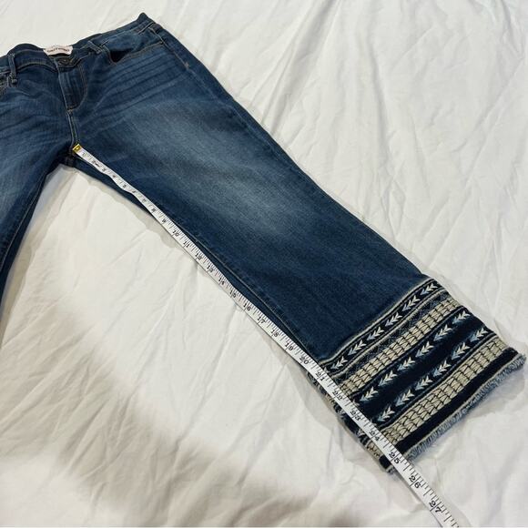 Driftwood Colette Straight Crop with Aztec Embroidered Cuff Med Wash 30 x 26 - Picture 11 of 16